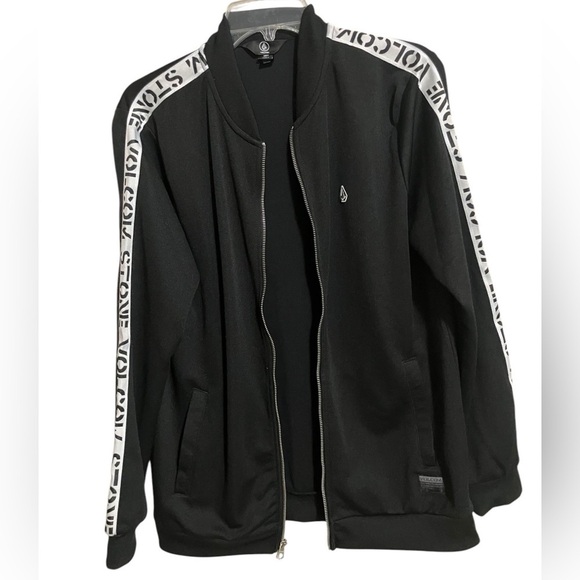 VOLCOM Stone Album Full-Zip Black Track
Jacket Sleeve Logo Lettering Men’s Small - Picture 3 of 10
